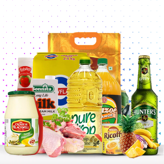 Small Pack $150 Cooking oil 6l Sugar 6kgs Rice 6kgs Flour 4kgs  Toothpaste 2 * 100mls Salt 1kg Bath soap 2  Surf 2 kg,2 green bar,  tea bags 1kg Cremora