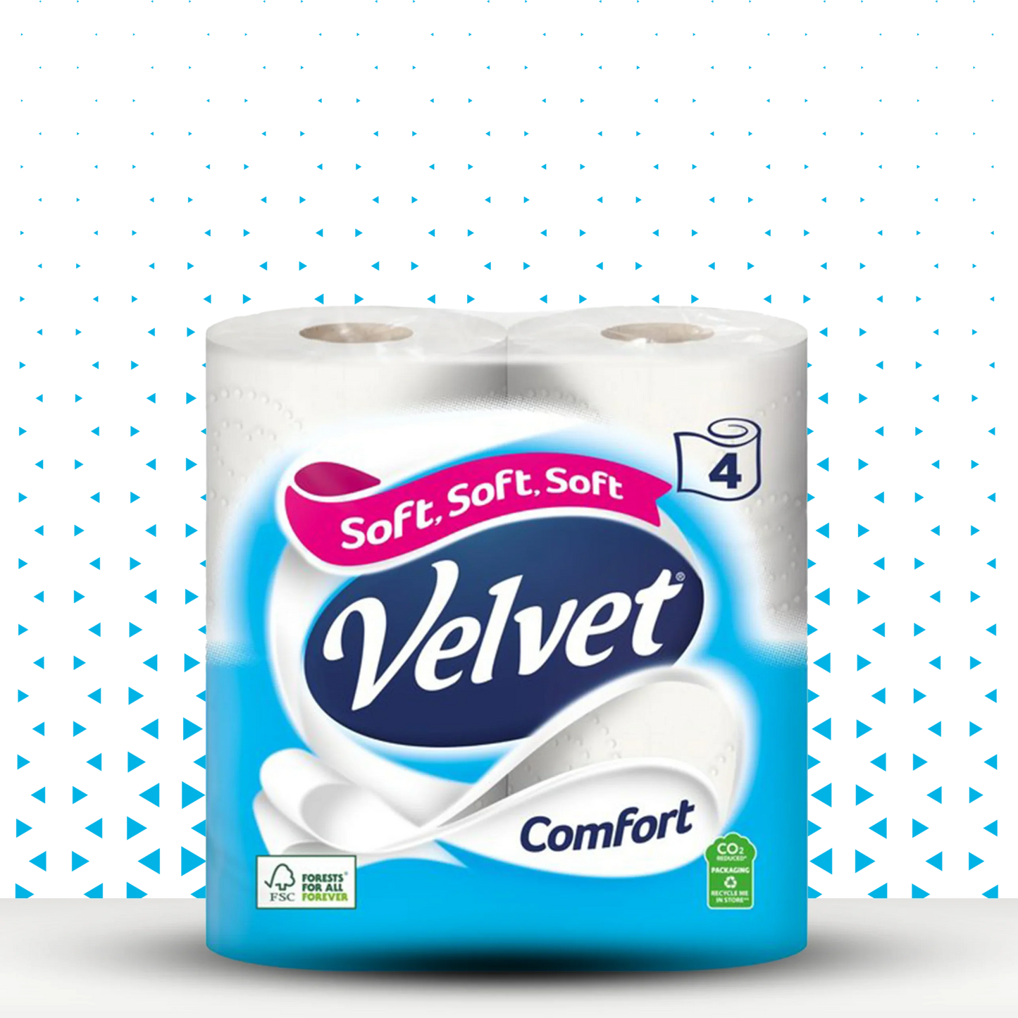 Velvet 1ply tissue 4pc