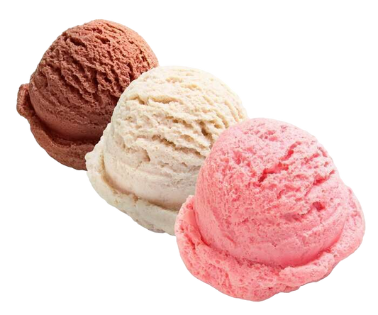 Chocolate, Vanilla, Strawberry Ice cream